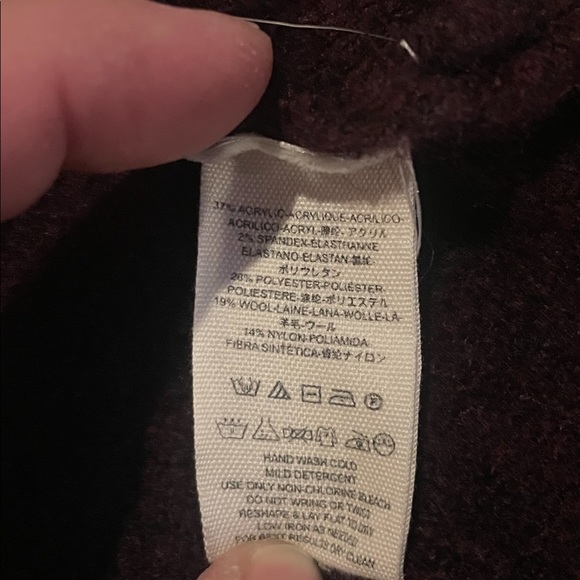 Free People Bubble Crew Neck Pullover Sweater Plum Purple Size M/L - Picture 8 of 8